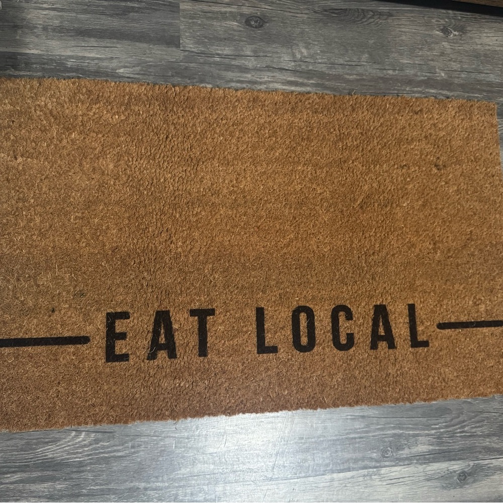 Brown 'Eat Local' Doormat
